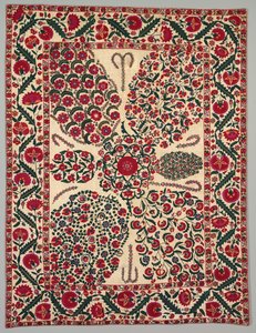 Suzani with Floral Sprays, 1800-1850
