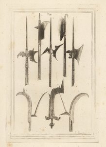 Sword Blade Halberd, Brown Bill, Lochaber-axe, Ancient Bill, Hand Bill with Small Bells, and Bill Found at Battlefield, Shrewsbury by Unbekannt