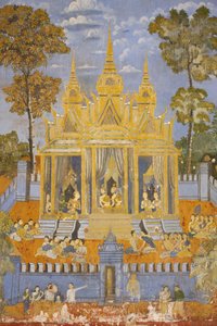 Scenes from the Reamker Mural in Silver Pagoda, Phnom Penh, Cambodia by Unbekannt