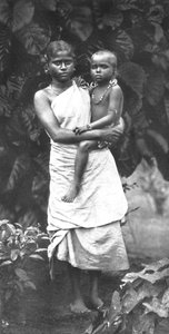 Tamil Woman Carrying Her Child on the Hip in the Usual Manner, 1926
