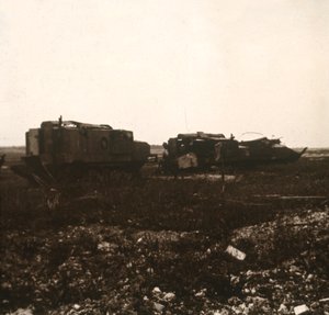Tanks, Juvincourt, northern France by Unbekannt