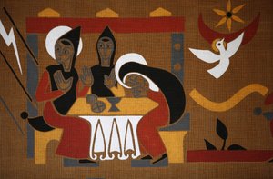 Life of Saint Benedict Tapestry in Saint-Pierre de Solesmes Abbey, Solesmes, France by Unbekannt