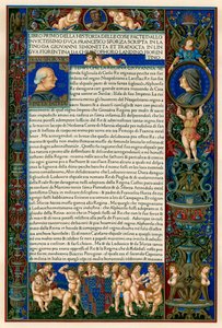 Text Page with Portraits of Francesco Sforza by Unbekannt