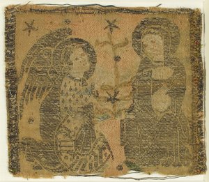 Textile with The Annunciation, Italian, 14th century