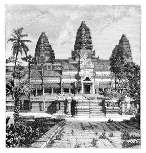 The Chief Façade of the Temple at Angkor-Wat, Cambodia, 1895