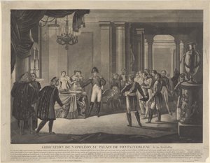 The Abdication of Napoleon at Fontainebleau by Unbekannt