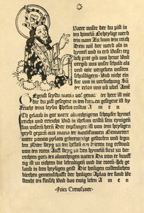 The Almighty, with the Paternoster, Ave Maria and Credo in German, 1915 by Unbekannt