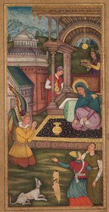 The Annunciation, from a Mirat al-quds of Father Jerome Xavier by Unbekannt