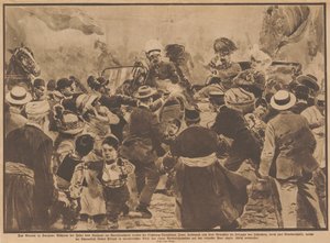 The Assassination of Archduke Franz Ferdinand of Austria and his wife in Sarajevo by Unbekannt
