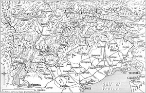The Austrian Frontier of Italy by Unbekannt