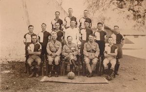 The Battalion Football Team of the First Battalion, The Queens Own Royal West Kent Regiment, Poona by Unbekannt