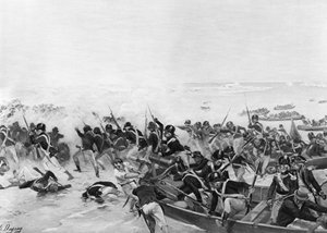 The Battle of Aboukir, Egypt by Unbekannt