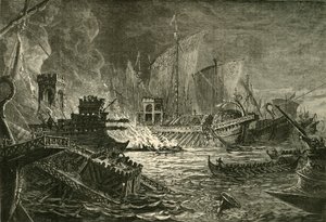 The Battle of Actium by Unbekannt