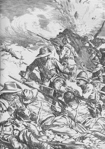 The Battle of Spion Kop, Boer War, South Africa by Unbekannt