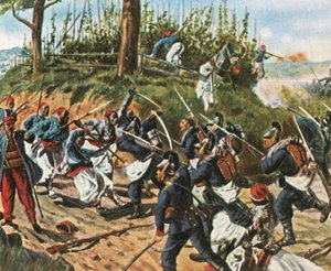 The Bavarians at Weissenburg, 4 August 1870 by Unbekannt
