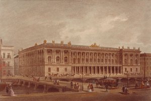 The Berlin Stock Exchange at the Burgstrasse by Unbekannt