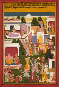 The Birth of Krishna, from a Sursagar of Surdas, c. 1700 by Unbekannt