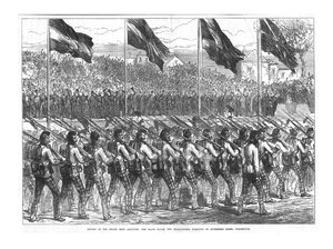 The Black Watch 42nd Highlanders Marching to Governors Green, Portsmouth by Unbekannt