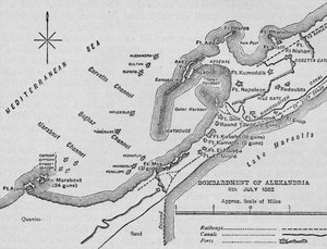 The Bombardment of Alexandria: Sketch Map by Unbekannt