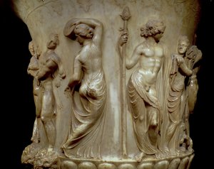 The Borghese Crater or Vase, (detail) depicting Dionysus and his Maenads, Greek, Neo-Attic by Unbekannt
