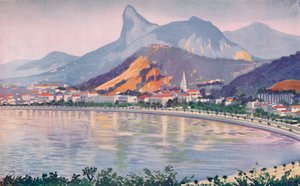 The Botafogo portion of Rios Bay-side Avenue, overlooked by Corcovado Mountain by Unbekannt