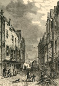 The Bridge-Foot, Southwark, in 1810, c. 1878