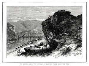 The Bridge across the Potomac at Harpers Ferry, West Virginia, USA by Unbekannt