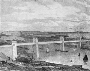 The Britannia Tubular Bridge Across the Menai Strait