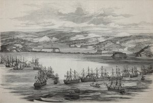 The British-French squadron in Sevastopol, ca 1855 by Unbekannt