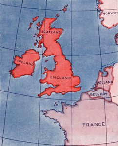 The British Isles and France, Belgium and Holland at Noon in mid-summer, 1935