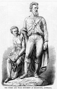 The Burke and Wills Monument at Melbourne, Australia by Unbekannt