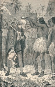 The Cacique Placing a Crown Upon the Head of Columbus, 1904 by Unbekannt