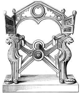 The Chair of Dagobert, 7th Century, 1849 by Unbekannt