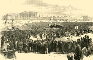 The Chartist Meeting on Kennington Common, 1848 by Unbekannt