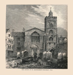 The Church of St. Bartholomew-the-Great, 1737 by Unbekannt