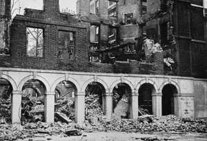 The Cloisters in the Temple After Having Been Wrecked by Fire, 1941