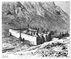 The Convent of St Catherine, Mount Sinai, Egypt by Unbekannt
