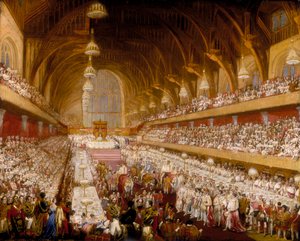 The Coronation Banquet of King George IV in Westminster Hall, 1821 by Unbekannt