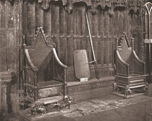 The Coronation Chair in Westminster Abbey, London, 1894