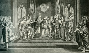 The Coronation of Anne Boleyn with the Crown of St. Edward by Unbekannt