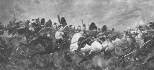 The Crimean War: The Rally of the Scots Greys at Balaclava by Unbekannt