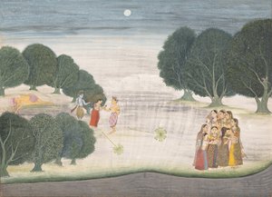 The Death of the Giant Shankachura: Page from a Dispersed Bhagavata Purana, 1680-90