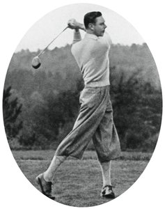 The Duke of York playing golf in 1934 by Unbekannt