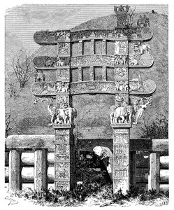 The East Gate of the Sanchi Tope, India