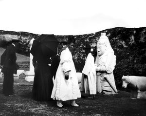 The Emperor of Japan visiting a tomb, Korea, 1900
