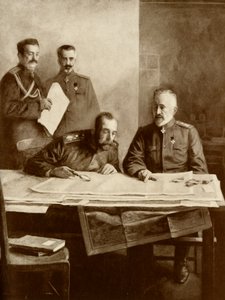 The Emperor of Russia with the Grand Duke Nicholas at the Front, 1916 by Unbekannt