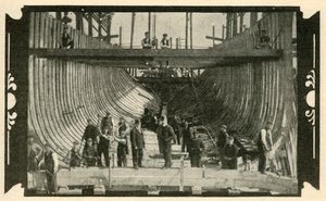 The English Vessel, Discovery, On The Stocks by Unbekannt