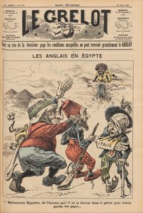 The English in Egypt. Caricature from Le Grelot by Unbekannt