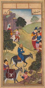 The Entry into Jerusalem, from a Mirror of Holiness Mirat al-quds of Father Jerome Xavier
