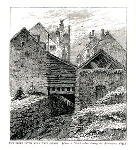 The Fleet Ditch near West Street, During Alterations
